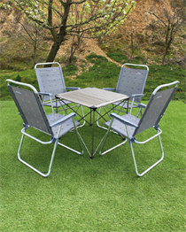 BÜYÜK MASA +4 PLAJ SANDALYE SET