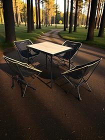 BÜYÜK MDF +4 PRATİK SANDALYE SET