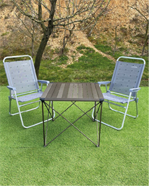 CAMPOUT BÜYÜK MASA +2 PLAJ SANDALYE SET
