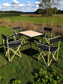 CAMPOUT BÜYÜK MDF +4 SANDALYE SET