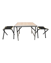 Küçük Mdf Masa + 2 Katlanır Tabure Set