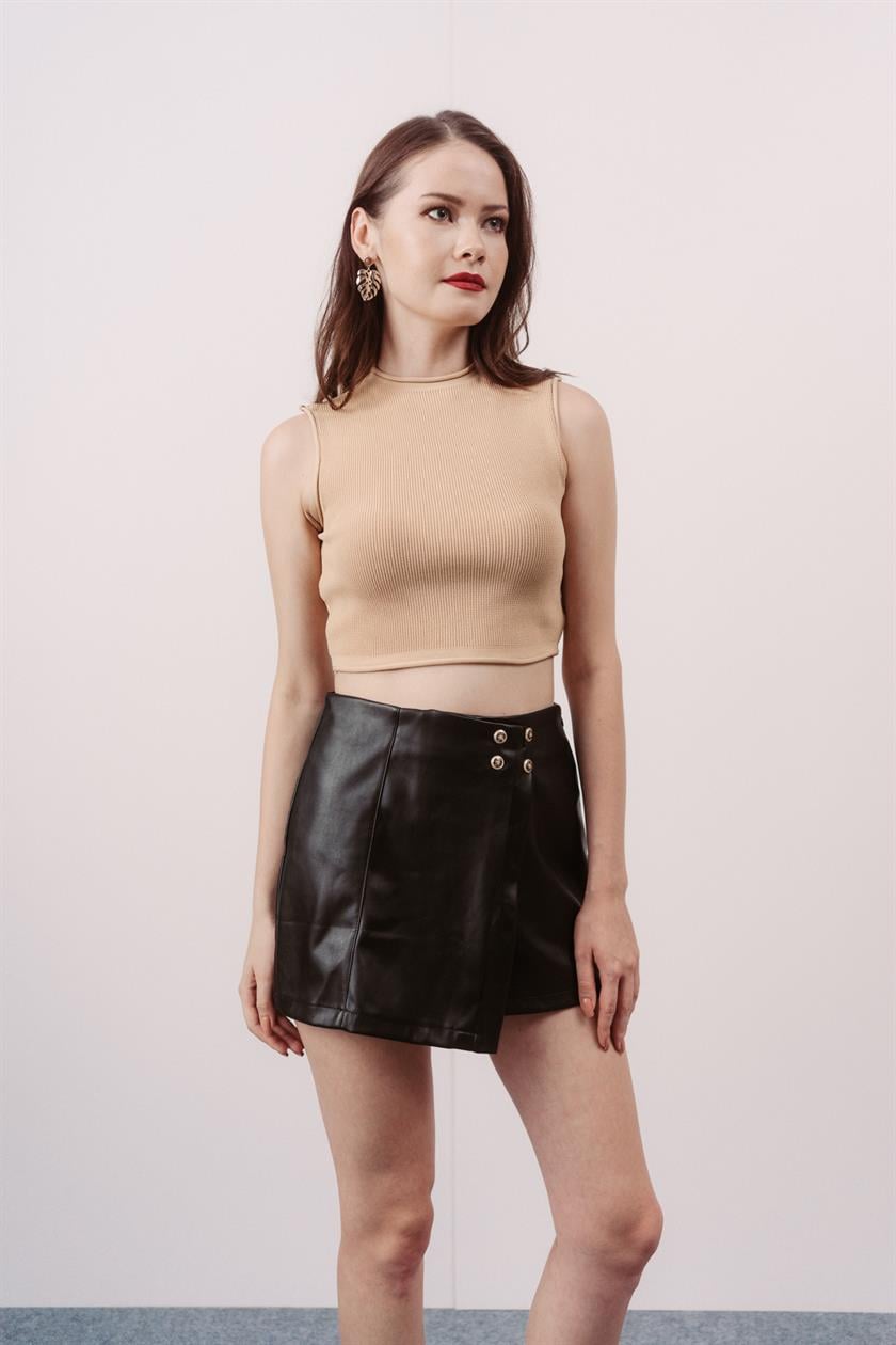 Bisküvü Crop Bluz
