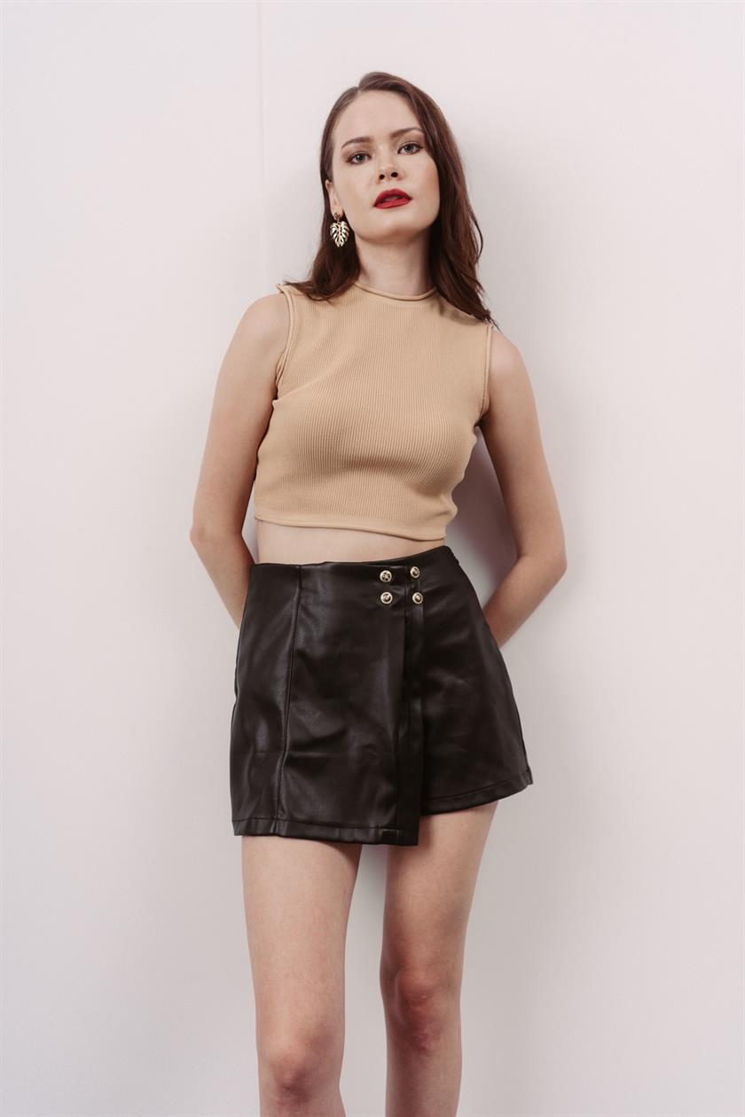Bisküvü Crop Bluz
