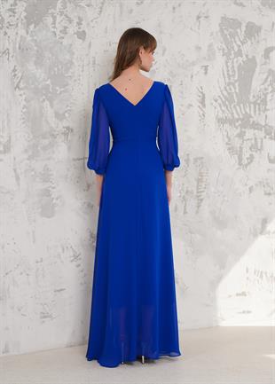 Beli Çiçekli Saks Abiye 