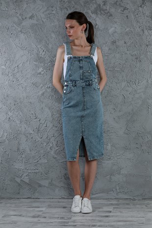 Jean Midi Boy salopet Elbise