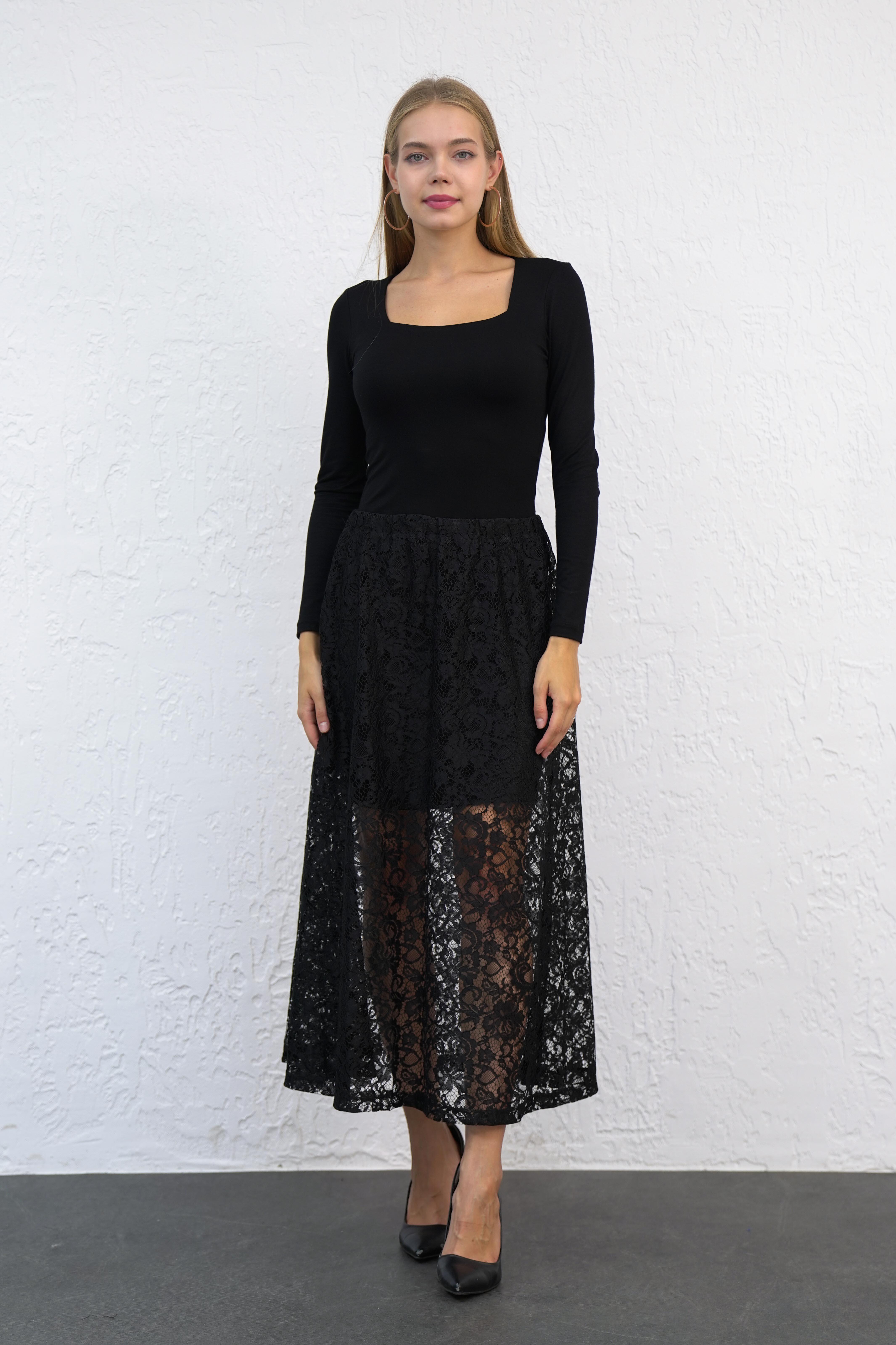 Yılan Desen Uzun Etek