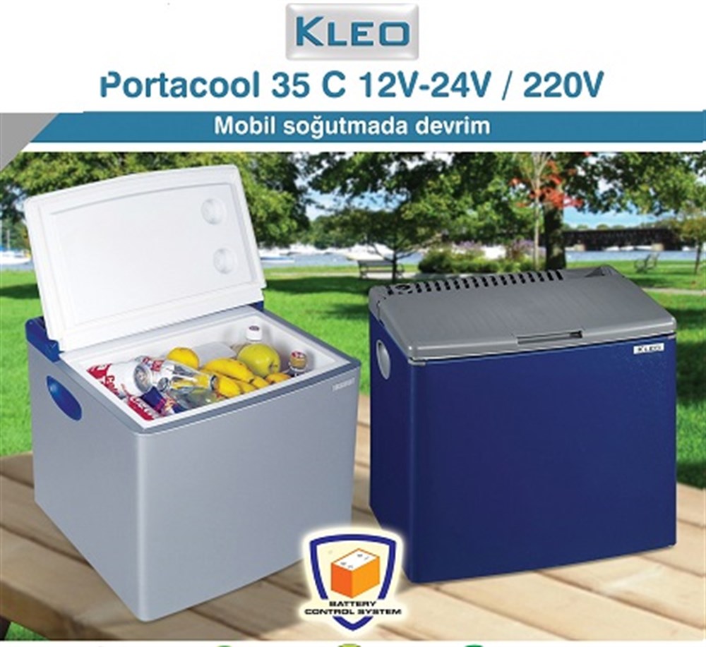 KLEO PC 35C MAVİ OTO BUZDOLABI 12-24 VDC (35 Litre ) Araç buzdolabı, Oto  Buzdolabı, seyyar buzdolabı, Portatif buzdolabı, Araç soğutucu dolabı
