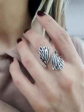 925 ayar Gümüş Tasarım Ayarlanabilir Bohem Yüzük