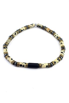 Jasper Akik Ve Hematit Taşlı El işi Tasarım doğal taş bileklik 