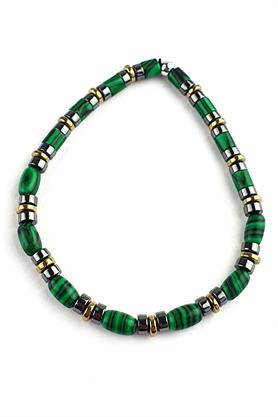 Malakit ve Hematit Taş Detaylı Tasarım El işi Doğal taş bileklik 