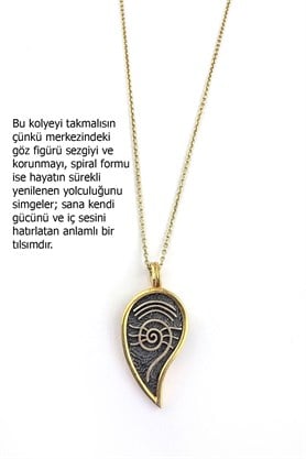 Osevia 925 ayar Gümüş Üzerine Altın Kaplama Tasarım Kolye
