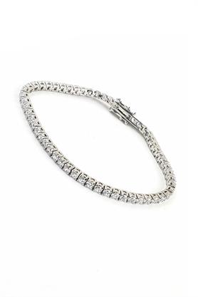 Pırlanta Parlaklığında Zirkon Taşlı 925ayar Gümüş İtalyan Tasarımı Suyolu bileklik tenis bileklik