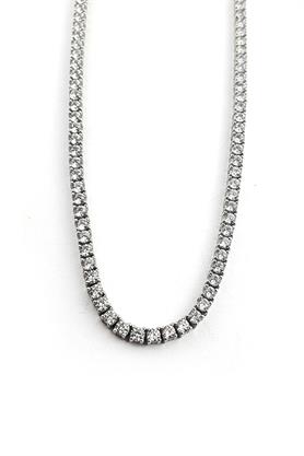 Pırlanta Parlaklığında Zirkon Taşlı 925 ayar Gümüş Su Yolu Kolye 