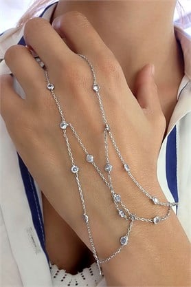 Zirkon Taşlı 925 ayar Gümüş  Tasarım Şahmeran 