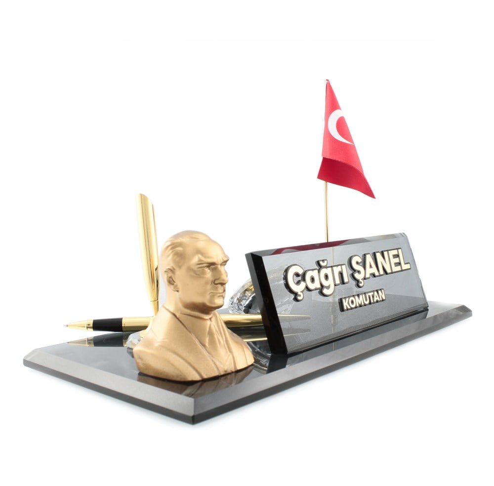 Masa Üstü İsimlik Atatürk Biblo Kabartma Yazı