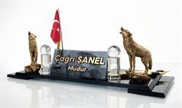 GRAND PRO MASA İSİMLİĞİ-Uluyan Kurt- masa isimliği