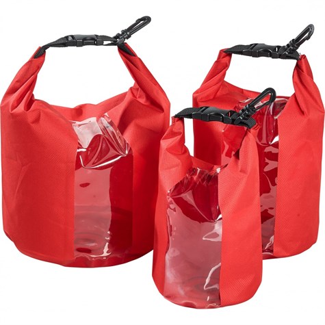 Qbag | Set of 3 Inside Pockets/Roll Bags 15 Liters Red