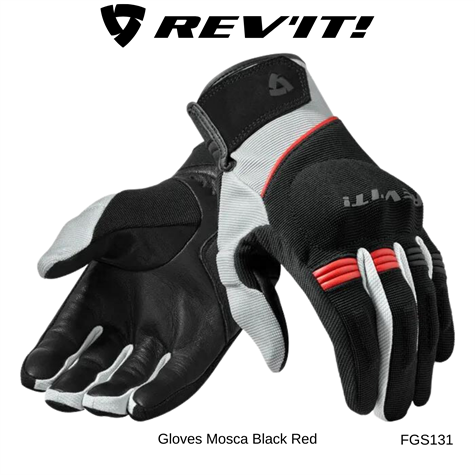 Revit Gloves Mosca Black Red