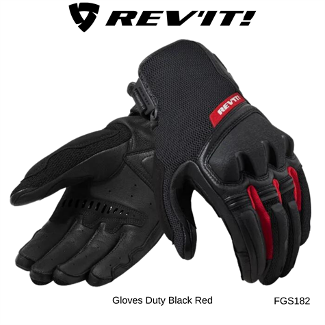 Revit Gloves Duty Black Red