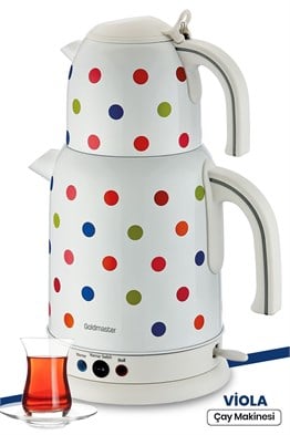 Viola 2200 Watt Puantiye Tasarımlı Paslanmaz Çelik Çay Makinesi Ve Su Isıtıcısı