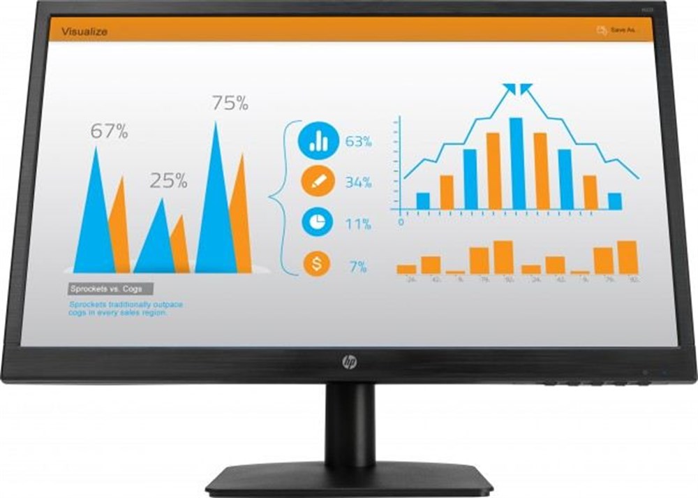 HP MON N223 21.5 1920X1080 5MS SİYAH LED 3WP71AA