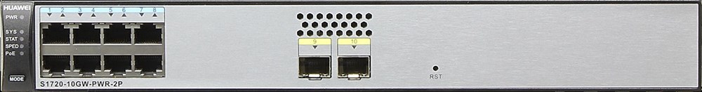 HUAWEI (8 Ethernet 10/100/1000 PoE+ ports,2 Gig SFP,124W PoE AC 110/220V) S1720-10GW-PWR-2P