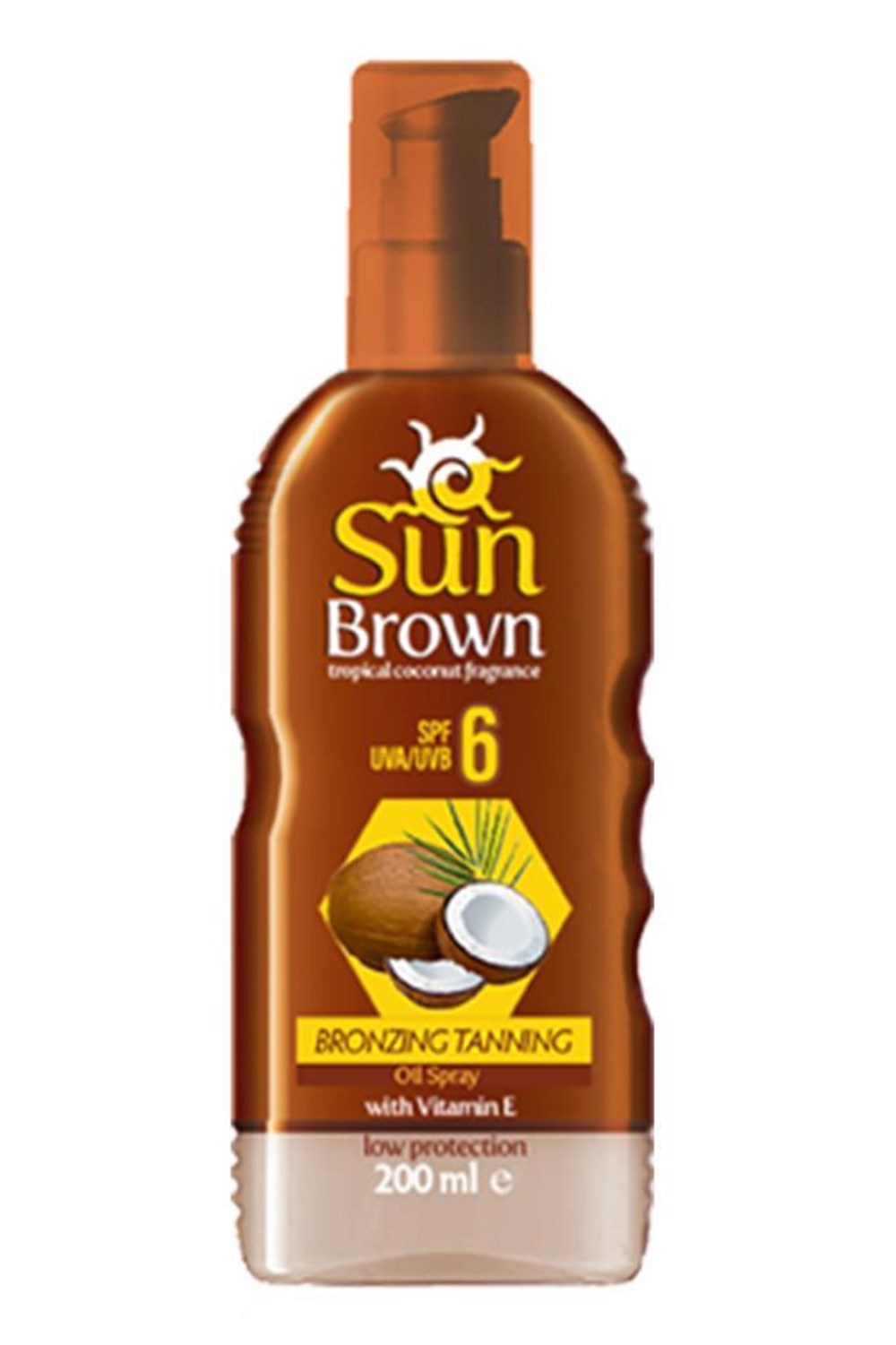 Sun Brown Low Protection Bronzlaştırıcı Yağ SPF6+ 200 ml