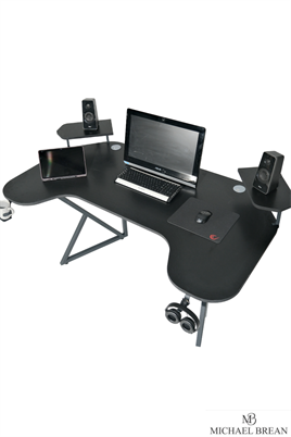 Özel Joystick Tasarım Oyuncu Masası 160 Cm Bardaklık Ve Kulaklık Tutucu Hediye