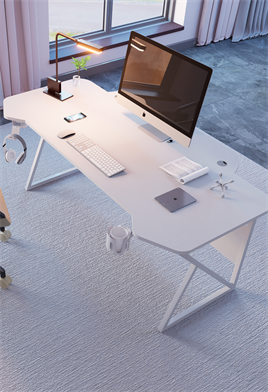 Özel Tasarım 140 Cm Oyuncu Masası Rgb Led Işıklı Mouse Pad + Bardaklı Ve Kulaklık Tutucu Krem