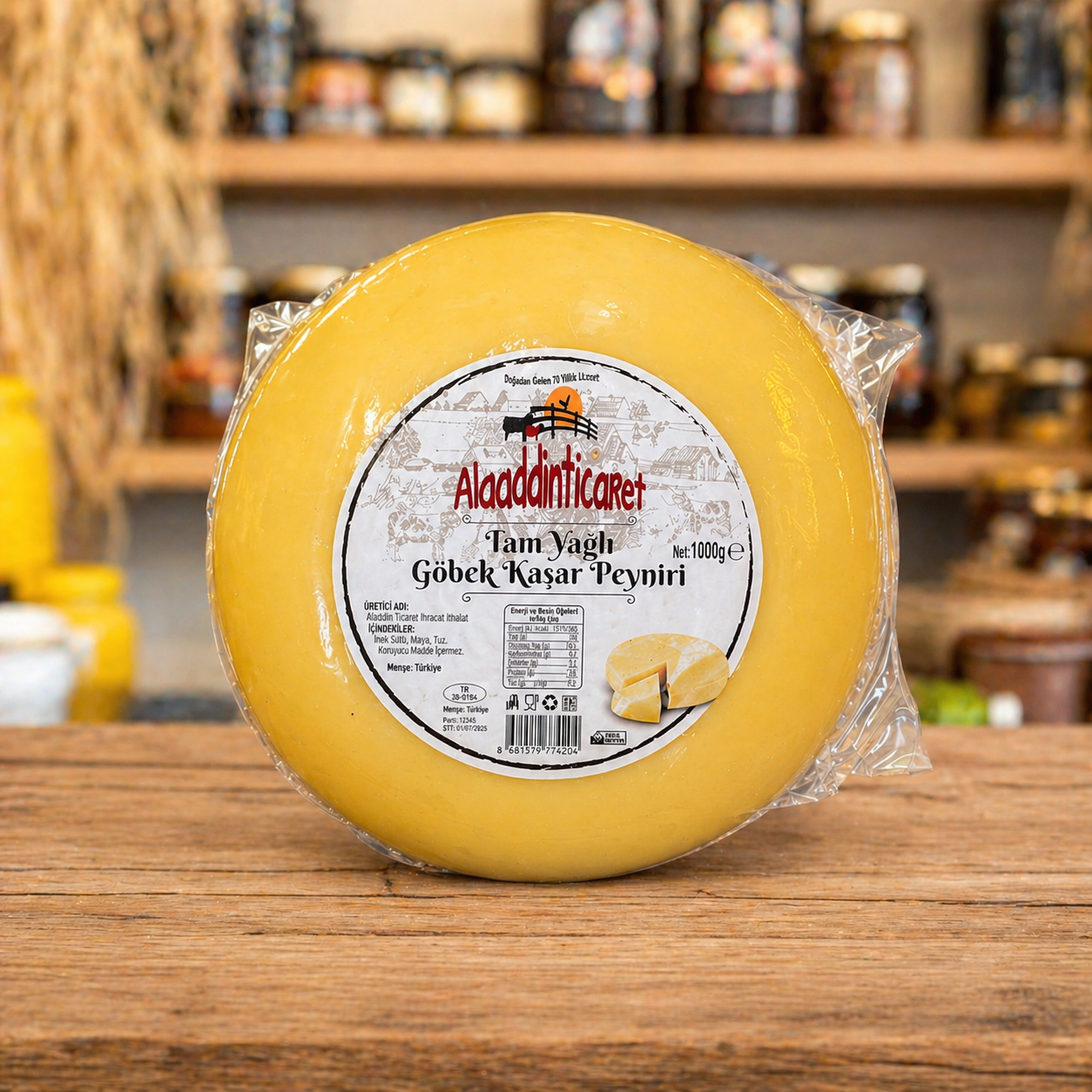 Tam Yağlı Göbek Kaşarı 1 KG
