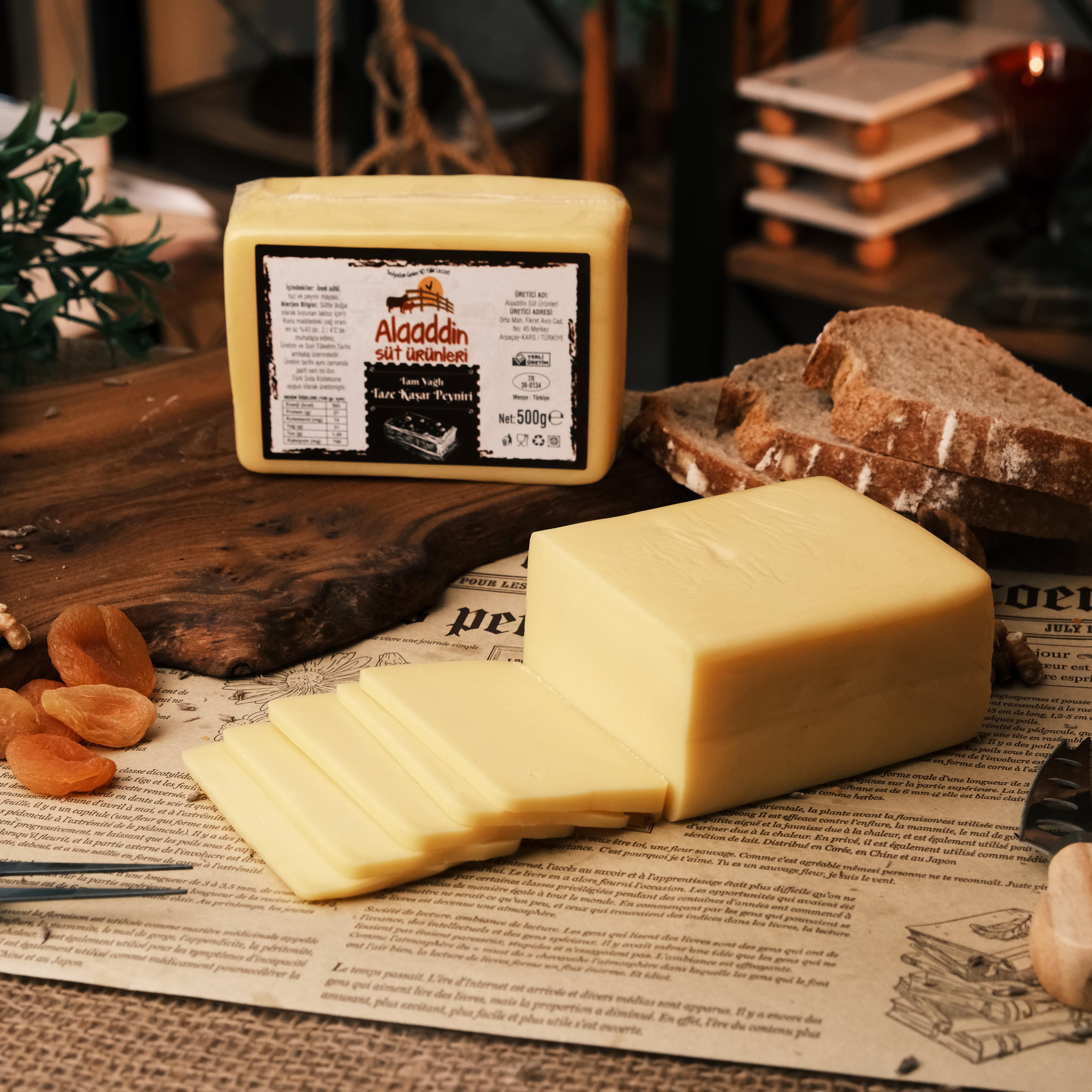 Tam Yağlı Taze Blok kaşar 500 Gr