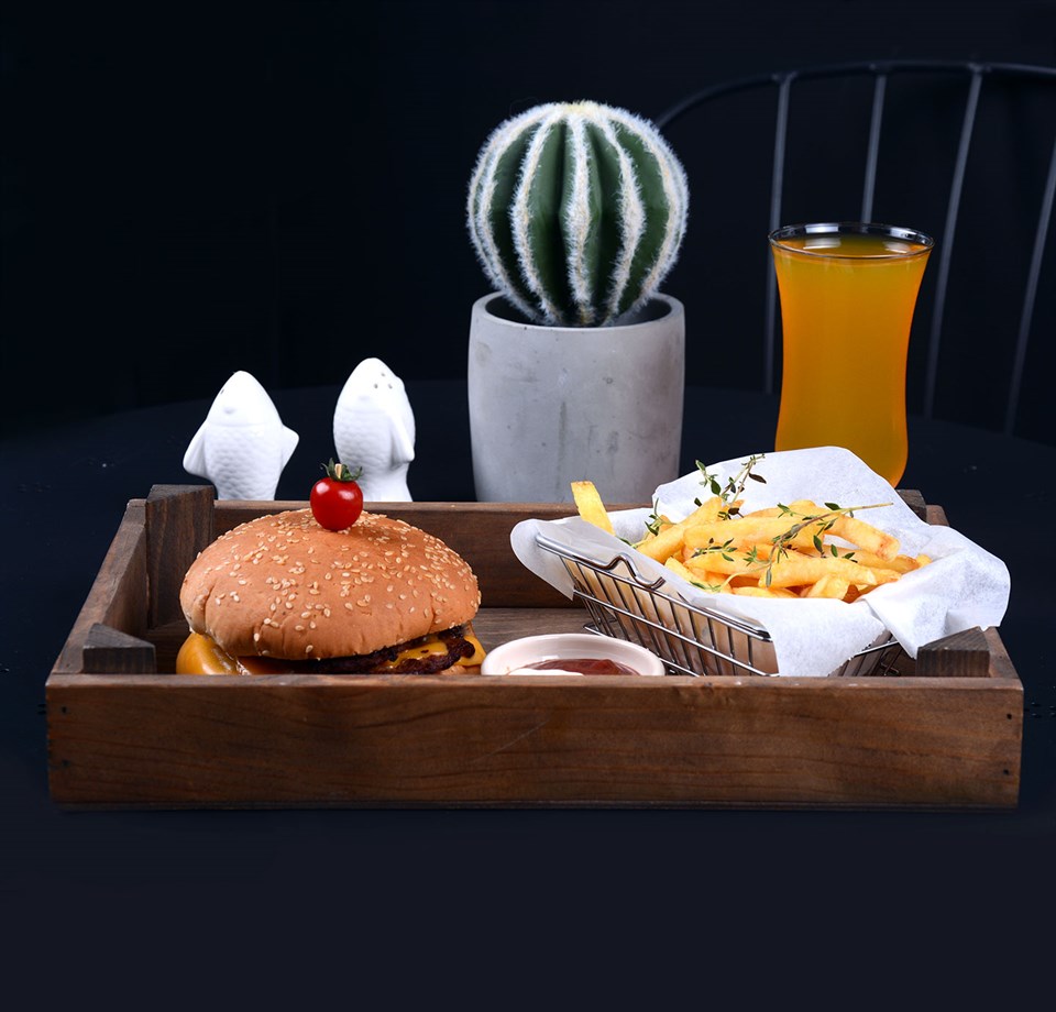 Ahşap Eskitme Kasa Tepsi