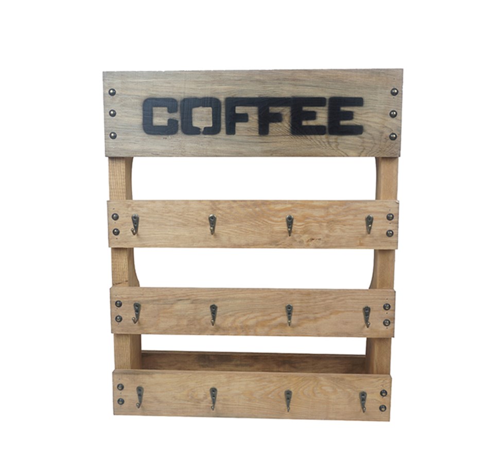 Coffee Ahşap Cup Askılığı 