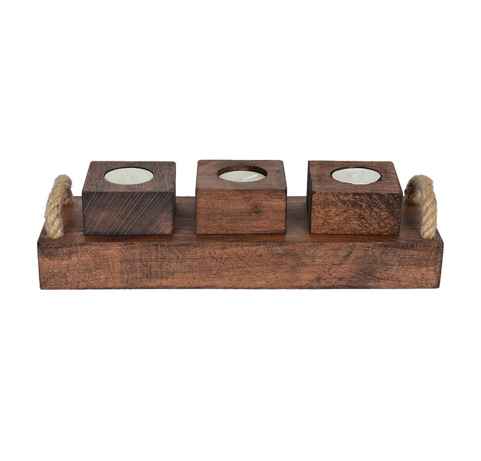 Halatlı Dekoratif Tepsili Mumluk