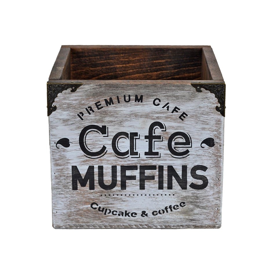 Eskitme Baskılı Dekoratif Kutu