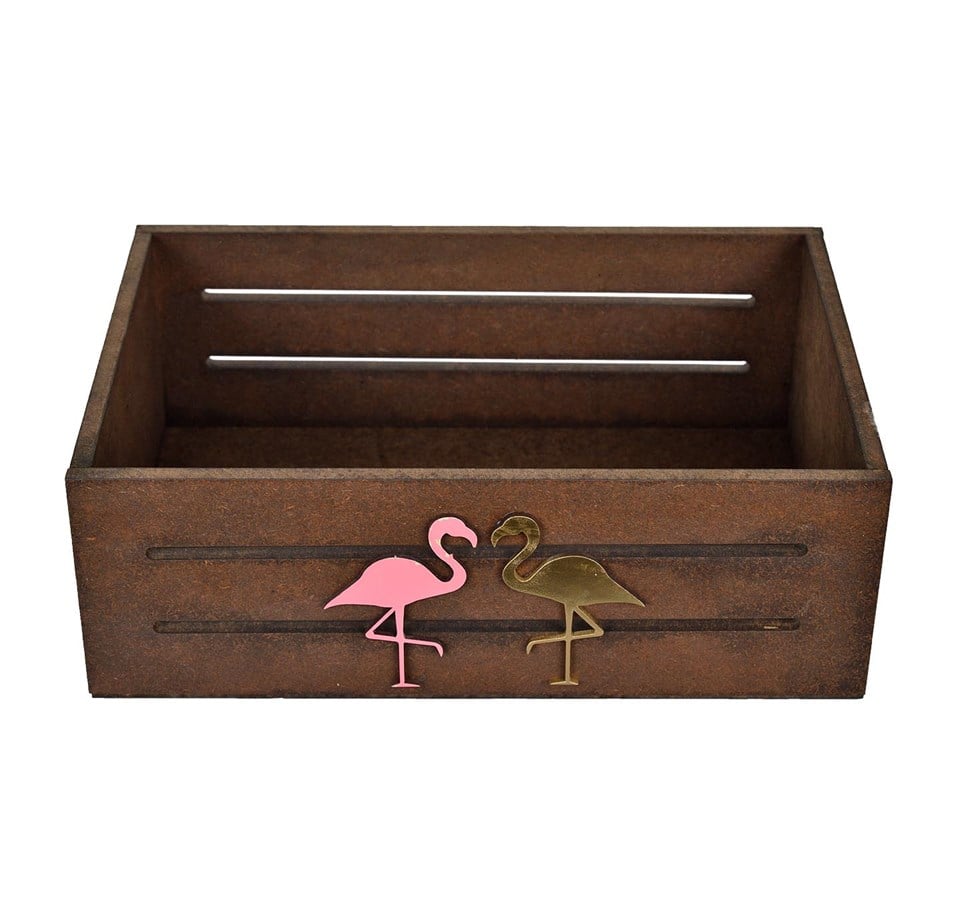 Flamingo Küçük Ahşap Kutu
