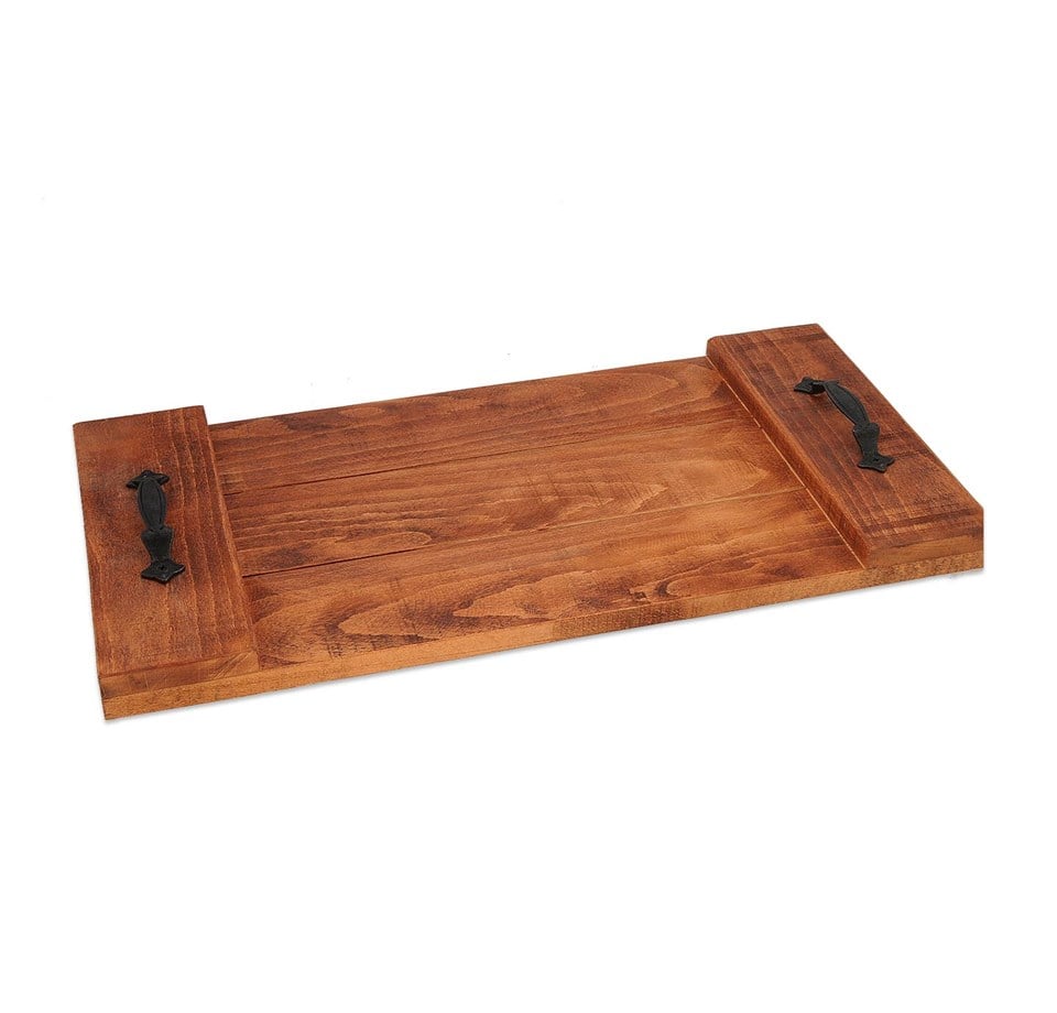 Mita Rustik Dekoratif Ahşap Tepsi