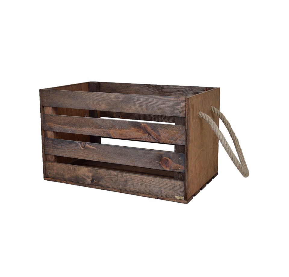 Nevio Halatlı Dekoratif Ahşap Kasa