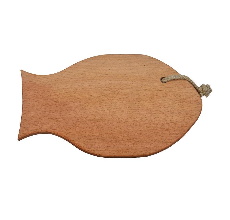 Doğal Balık Ahşap Sunum Tahtası