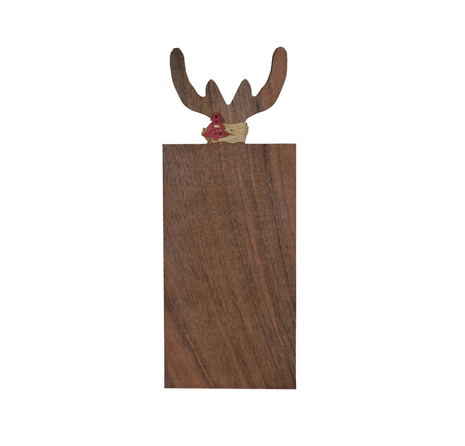Geyik Saplı Dekoratif Ahşap Sunum Tahtası