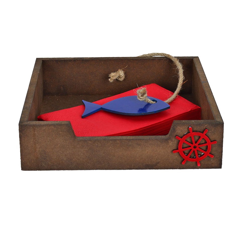 Ahşap Dekoratif Peçetelik Kutusu