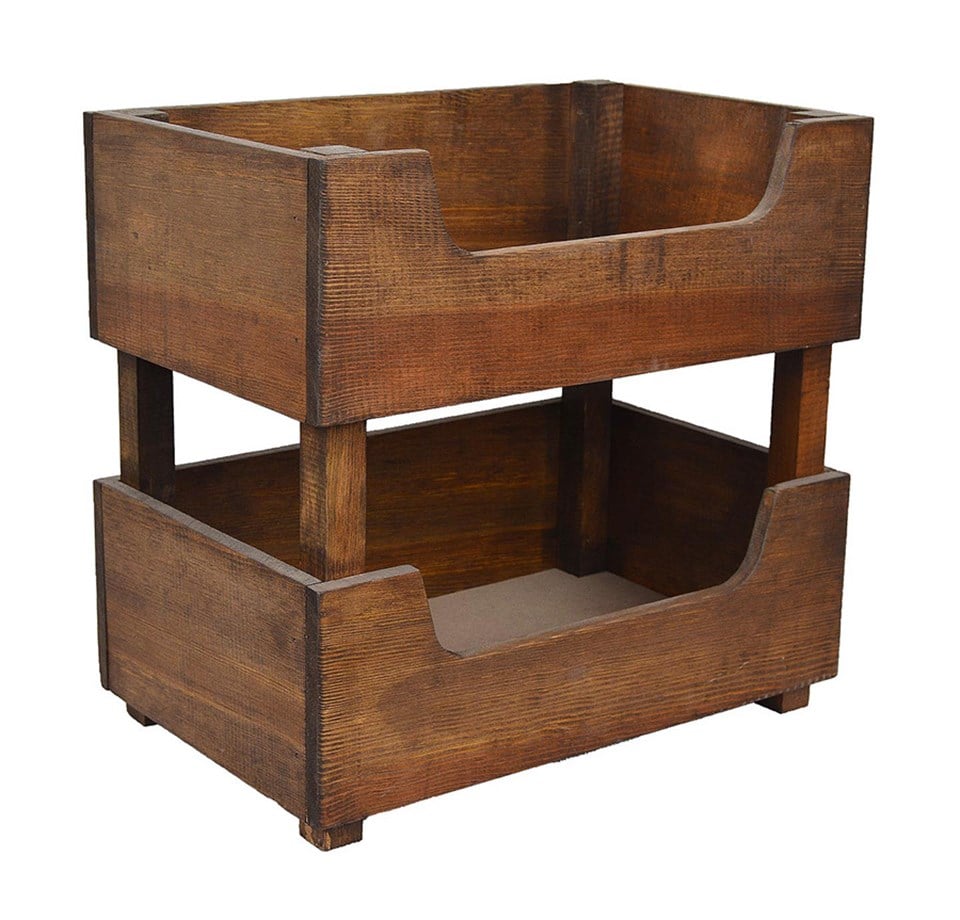 Vintage 2 Katlı Meyve Sebzelik