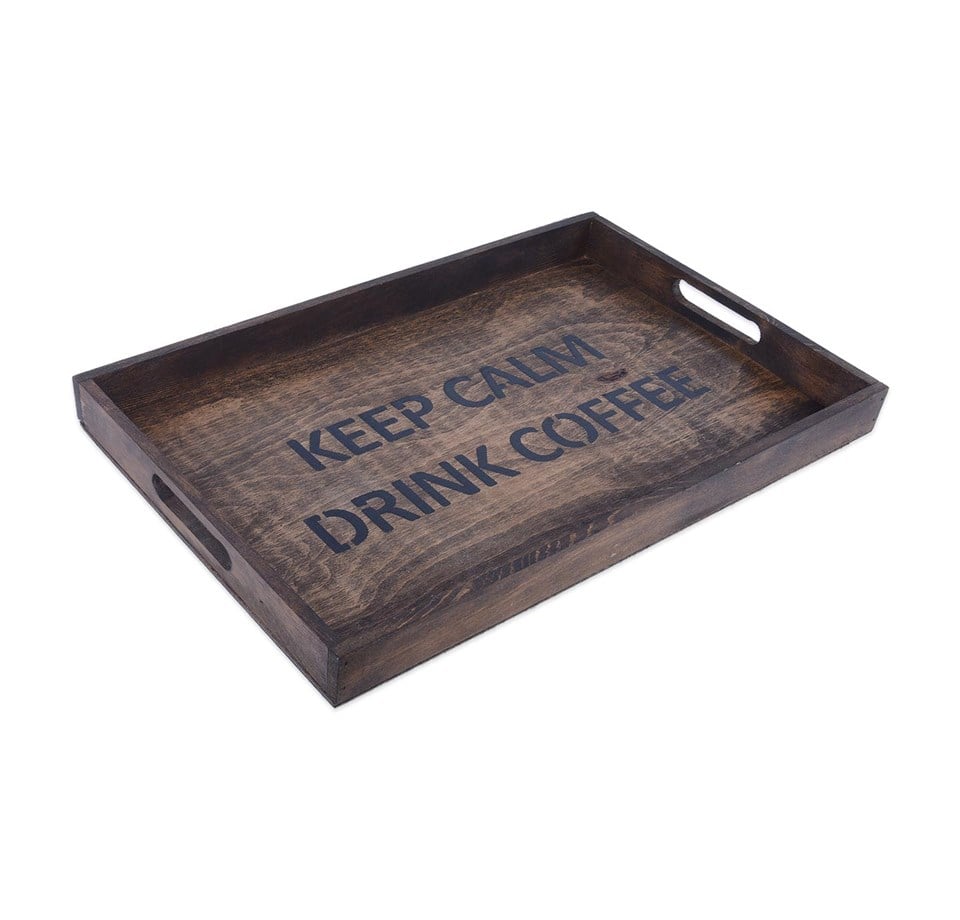 Vintage Coffee Ahşap Tepsi