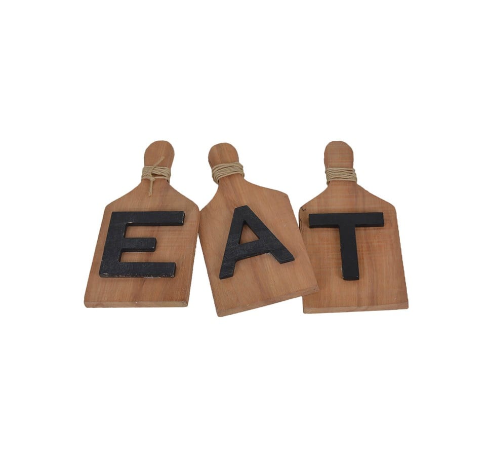 3'lü Dekoratif Ahşap Pano