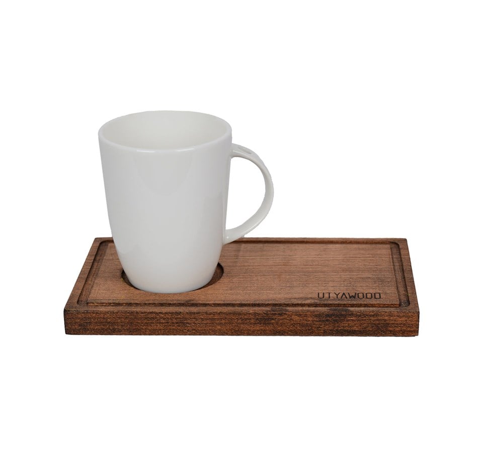 Ahşap Cafe İçecek Sunumu 