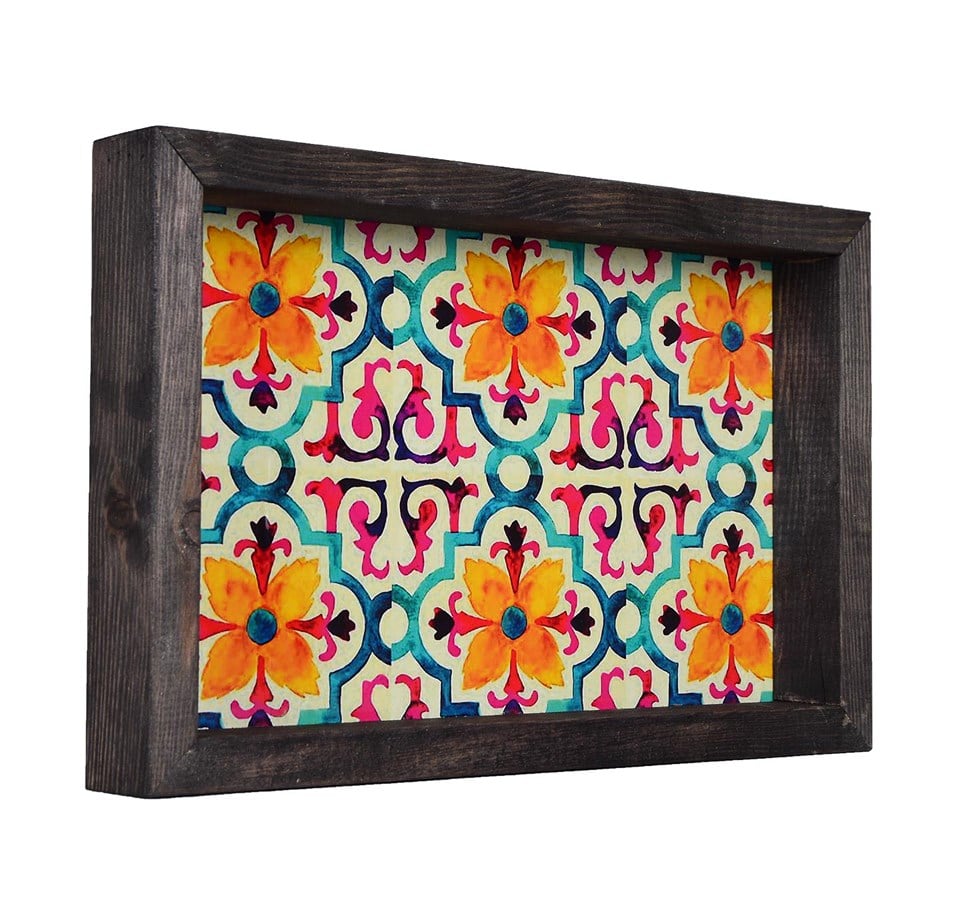 Ahşap Resim Baskılı Tepsi 