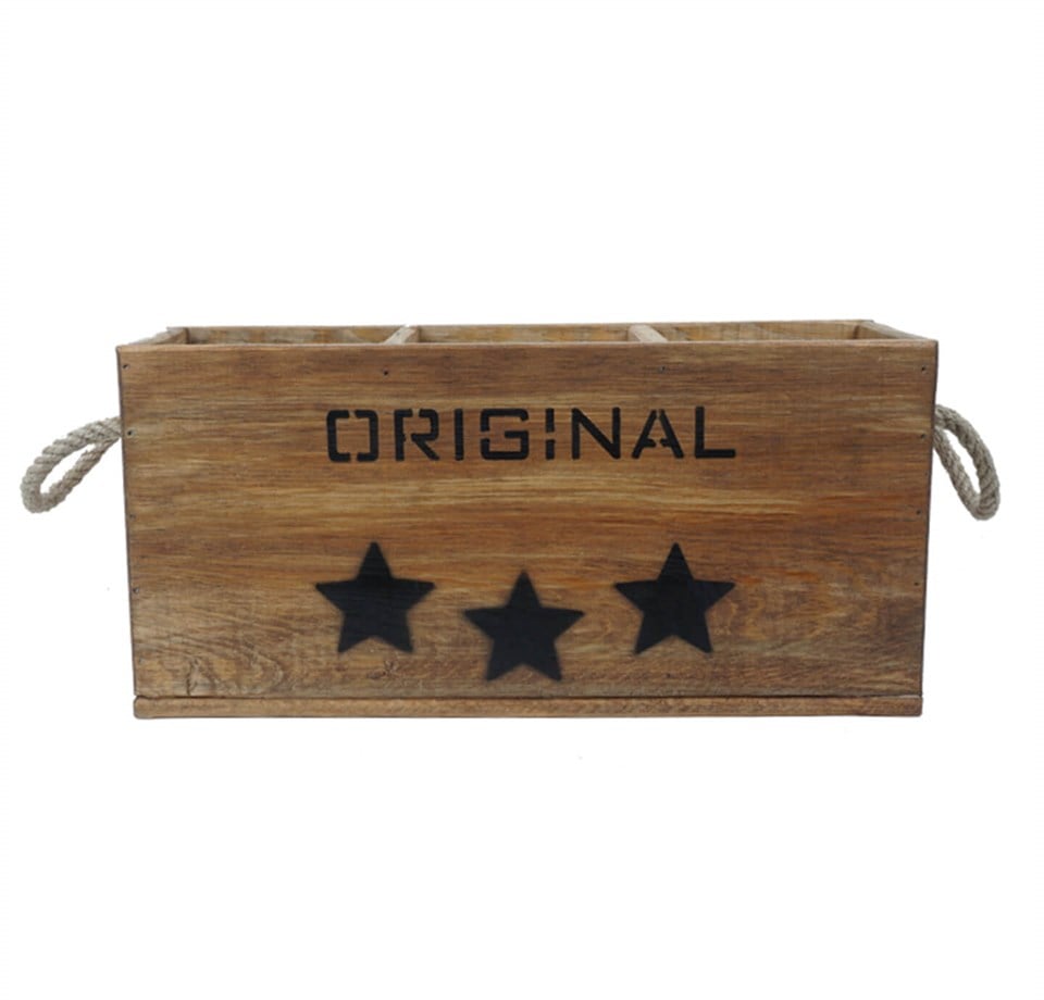 Original Dekoratif Ahşap Şişe Saklama