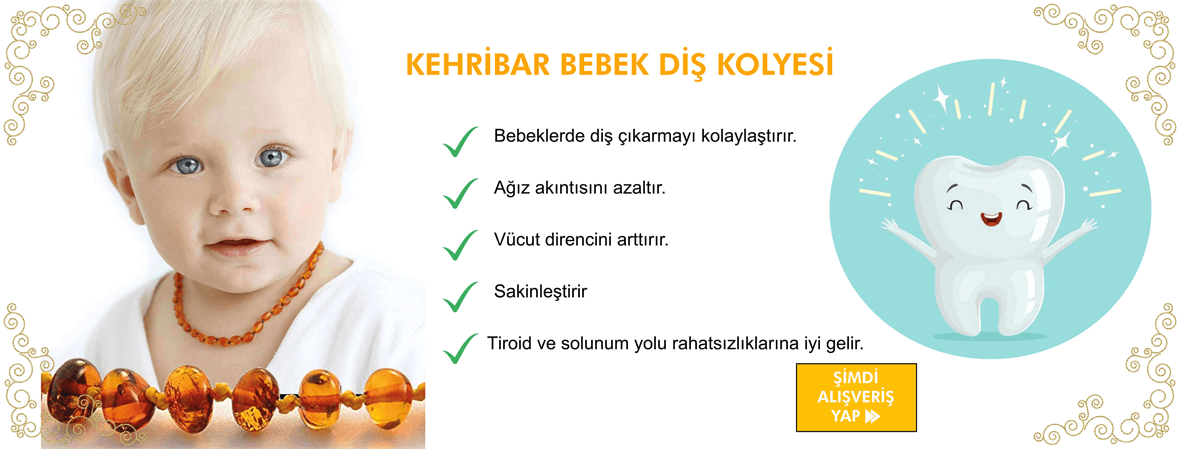 Kehribar Bebek Kolyesi