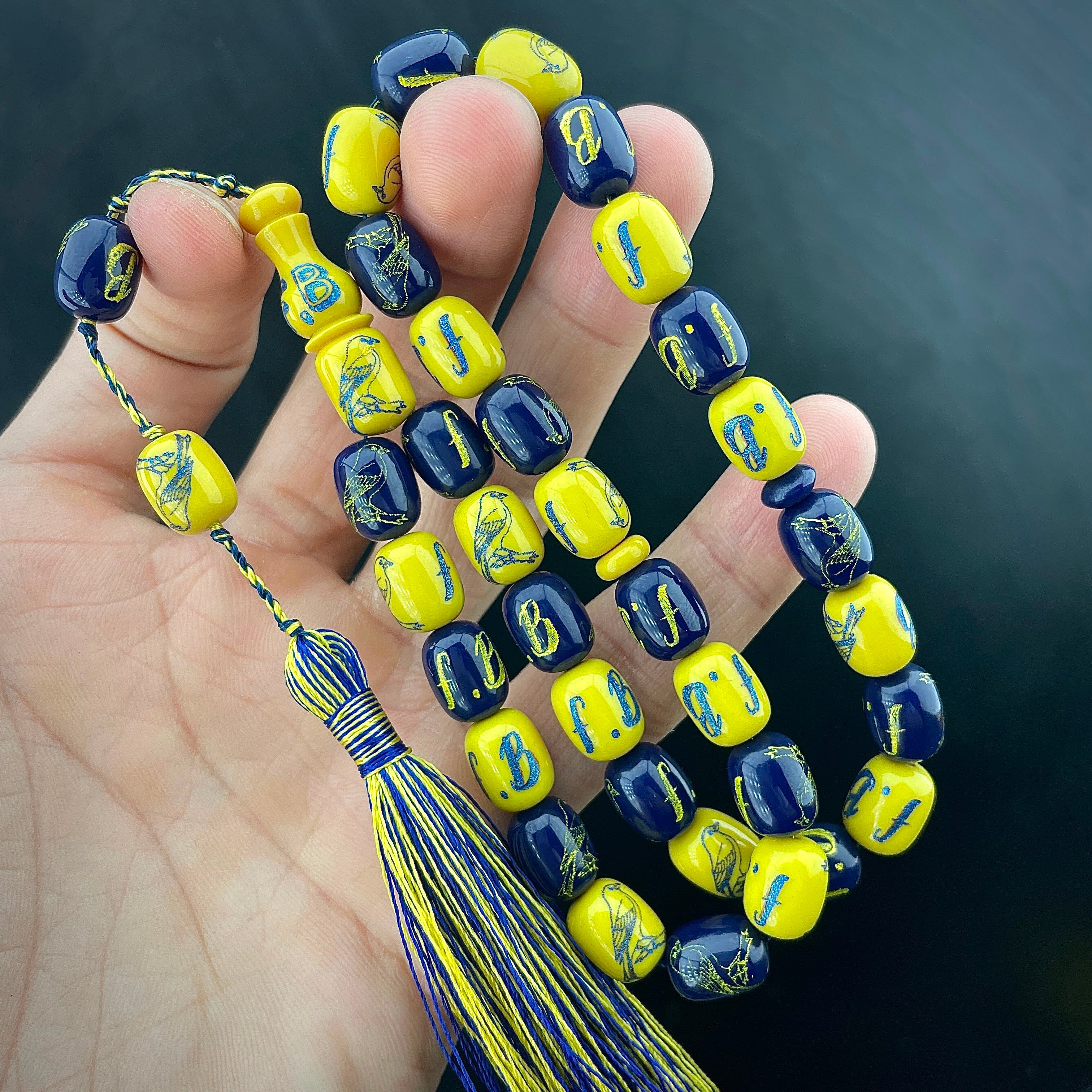 İp Püsküllü Fenerbahçe Sıkma Kehribar Tespih