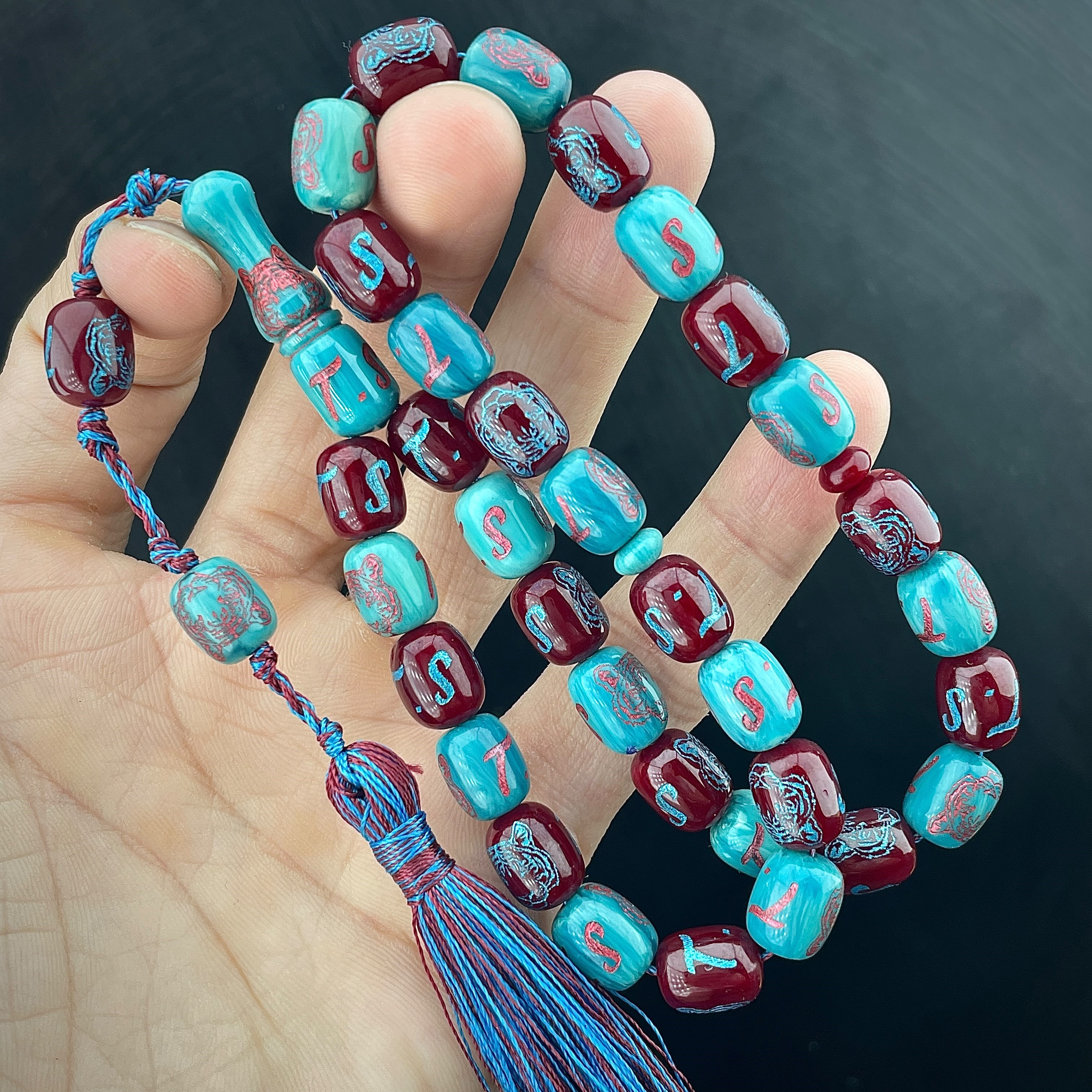 İp Püsküllü Trabzonspor Sıkma Kehribar Tespih